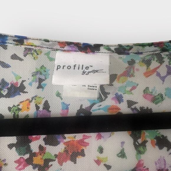 Profile by Gottex mesh floral print swimsuit coverup, small - Picture 4 of 8